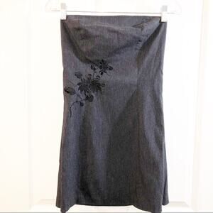 Vintage Express Stretch Strapless Embroidered Top